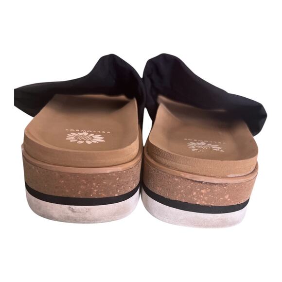 YELLOW BOX Temera Black Wedge Sandal Size 9 - Picture 4 of 8